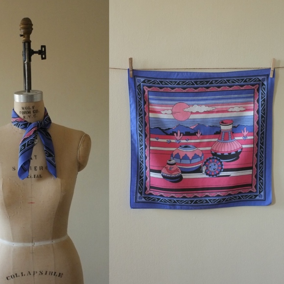 Vintage Accessories - vintage bandana | vintage 80s southwestern bandana